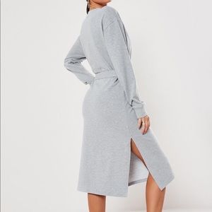 Missguided Tie Waist Midi Dress